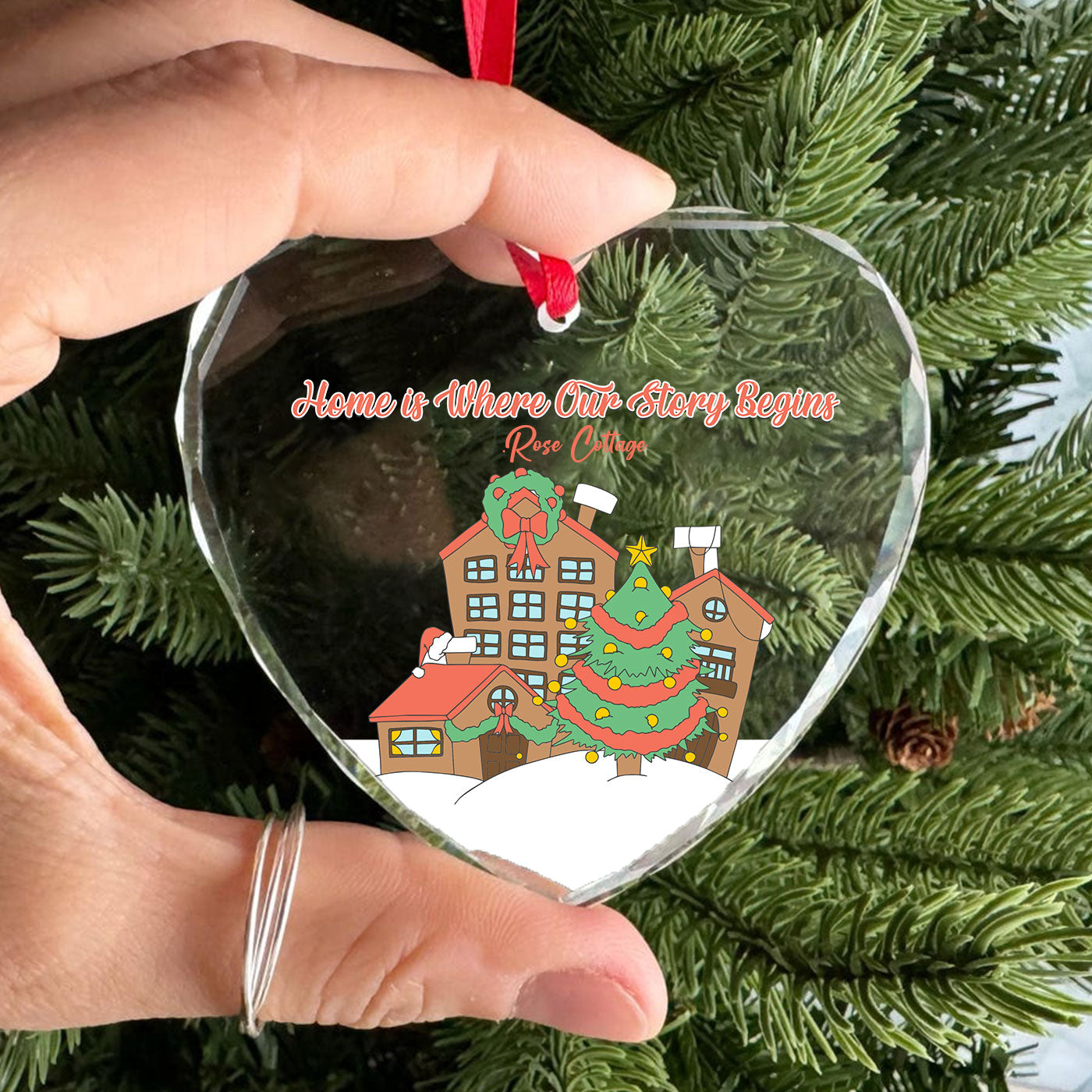 Christmas in Our New Home | Where Our Story Begins | Glass Ornament